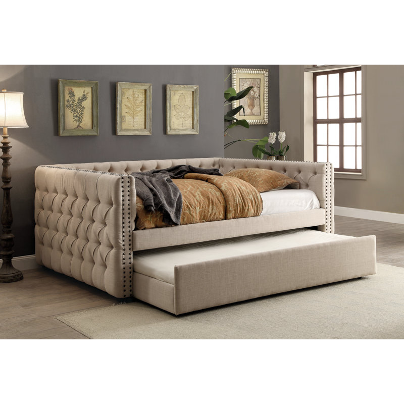 Darby Home Co Zael Upholstered Daybed with Trundle & Reviews Wayfair